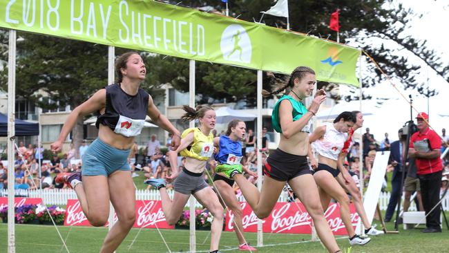 Jordan McMillan (middle) won the Bay Sheffield at just 14 and has since been a dominant force in SA athletics. Picture: Dean Martin