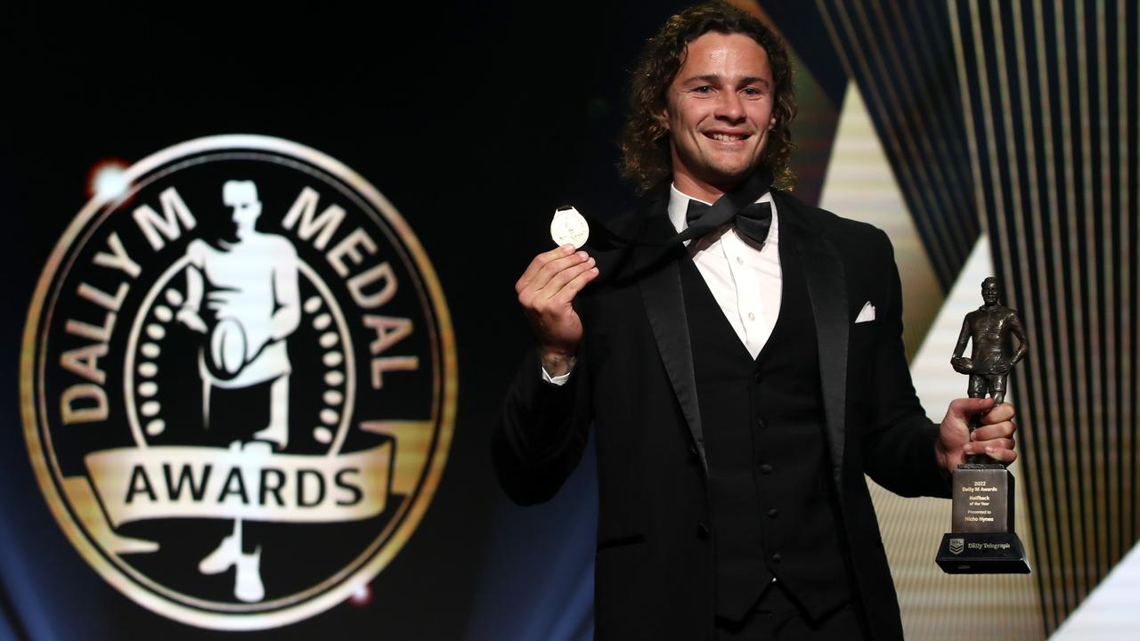 Nicho Hynes won the Dally M Medal with the highest ever score. Picture: Getty Images