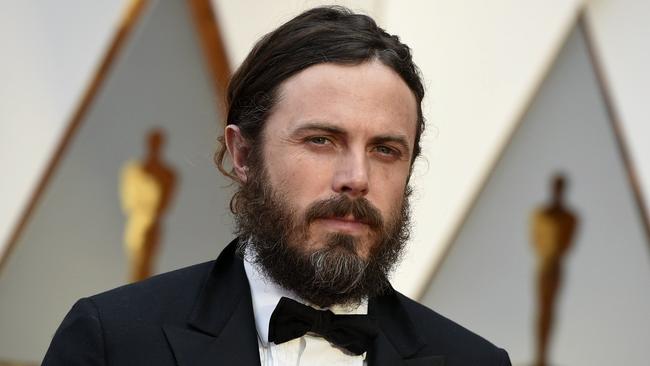 FILE - In this Feb. 26, 2017 file photo, Casey Affleck arrives at the Oscars in Los Angeles. Affleck, who won the best actor award for his role in 