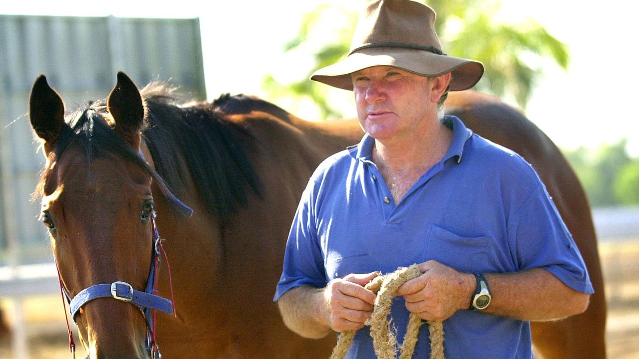 Horse Trainer Rodney Robb with 3yr old Irish Fixer                               Picture: JULIANNE OSBORNE