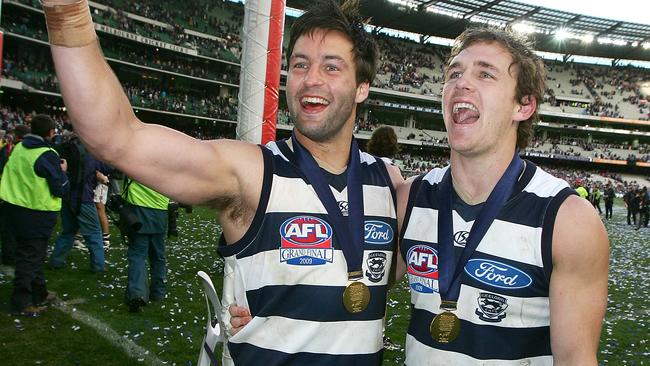 A couple of Grand Final legends soaking it up in 2009.