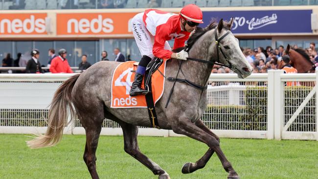 Rachel King will take over from Joao Moreira aboard Herbert Power Stakes winner Military Mission in Tuesday’s Melbourne Cup. Picture: Racing Photos via Getty Images