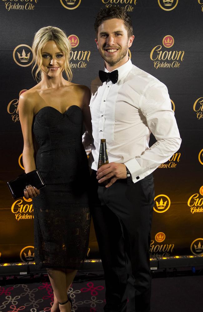 Carlton’s Marc Murphy &amp; Jessie Habermann at the Brownlow after party. Picture: Dave Goudie – Eagle Image