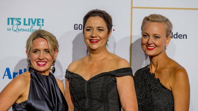 QLd Premier Annastacia Palaszczuk (centre) on the red carpet at the 2018 Logies. Picture: Jerad Williams