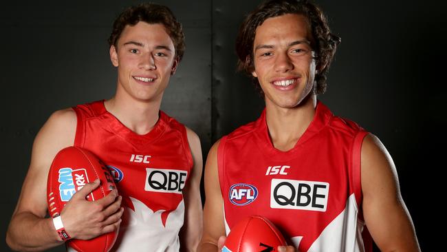 Will Hayward and Oliver Florent were selected by the Swans. Picture: Jonathan Ng