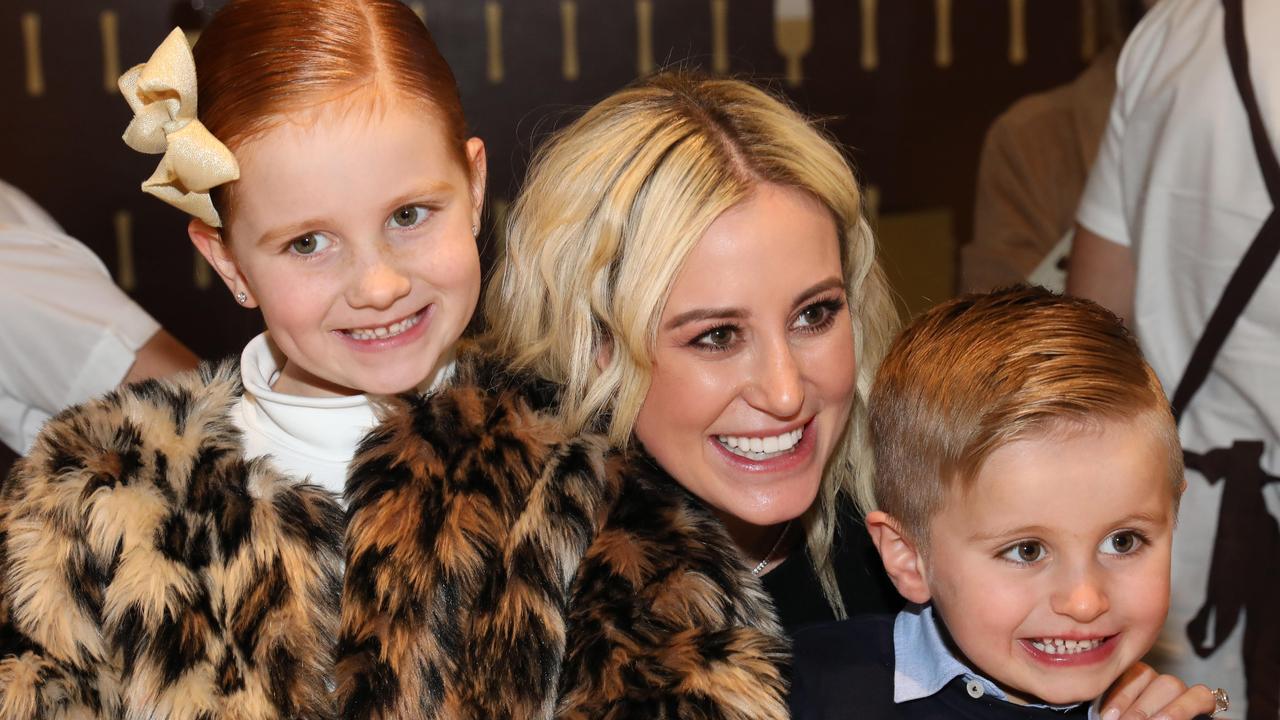 Roxy Jacenko and her kids Pixie and Hunter. Picture: Damian Shaw
