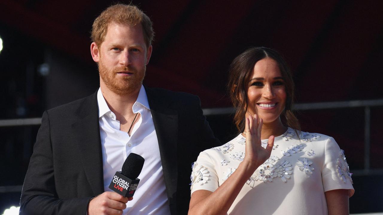 Prince Harry and Meghan Markle didn’t travel to the UK for the memorial service. Picture: Angela Weiss / AFP.