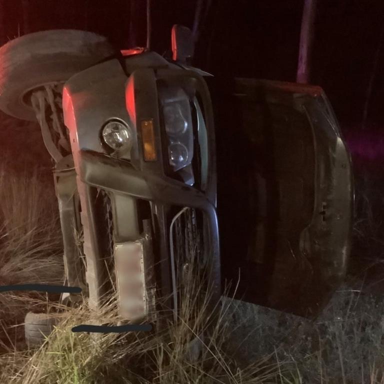 Emergency services were called to the crash on Gayndah Mundubbera road in Deep Creek on Thursday. Photo/QPS