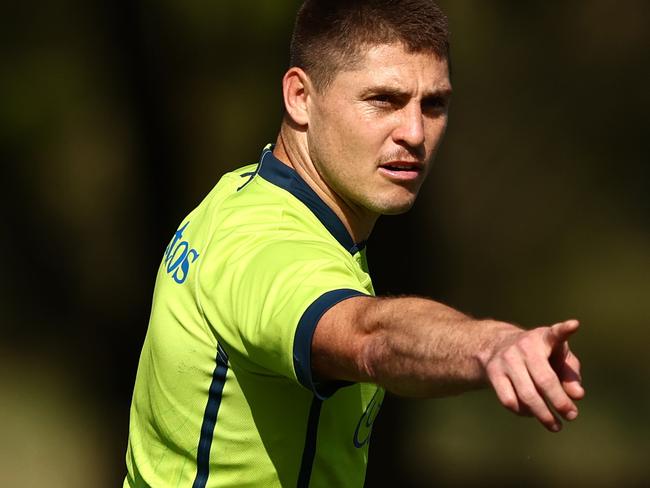 GOLD COAST, AUSTRALIA - JULY 07: James O'Connor during an Australia Wallabies training session at RACV Royal Pines at  on July 07, 2022 in Gold Coast, Australia. (Photo by Chris Hyde/Getty Images)