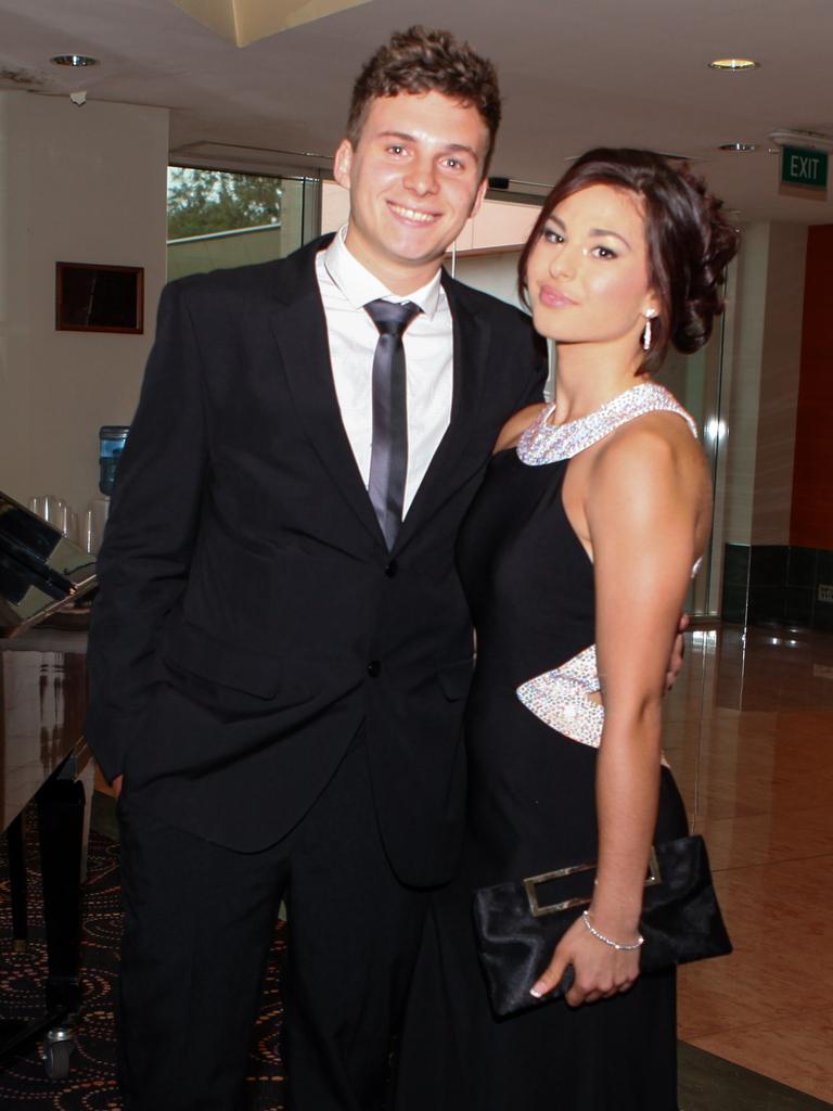 Matt Lelliott and Christina Lena at the 2013 Our Lady of the Sacred Heart Catholic College formal. Picture: NT NEWS