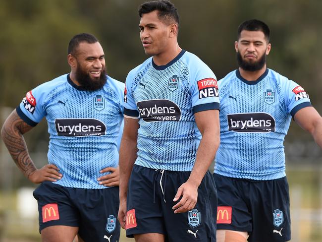 The Blues’ front-row depth will be tested after prop Daniel Saifiti was ruled out of Origin III with a rib cartilage injury. Picture: Matt Roberts/Getty Images