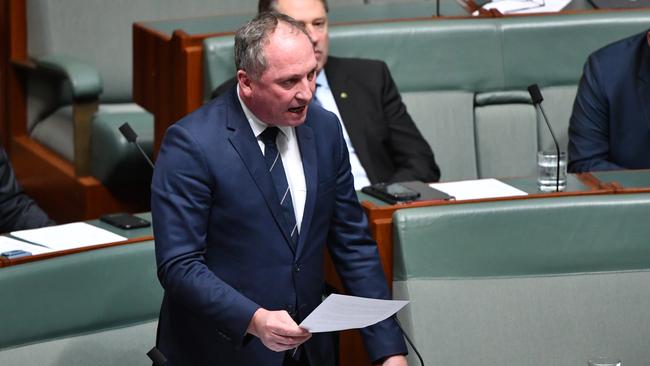 Mr Joyce, who welcomed his second baby with former staffer Vikki Campion in June, said NSW MPs should seriously consider the rights of the unborn before voting for the legislation. Picture: AAP