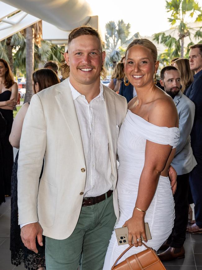 Reuben and Mackenzie Cotter. Cowboys 2024 Awards Presentation Night. 30/09/2024. Photo: Michael Chambers.