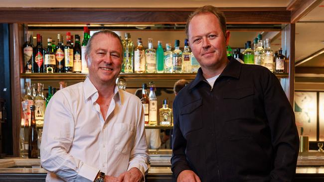 Neil Perry and Linden Pride at their new bar Bobbies, in Double Bay, which opens this Friday. Picture: Justin Lloyd.