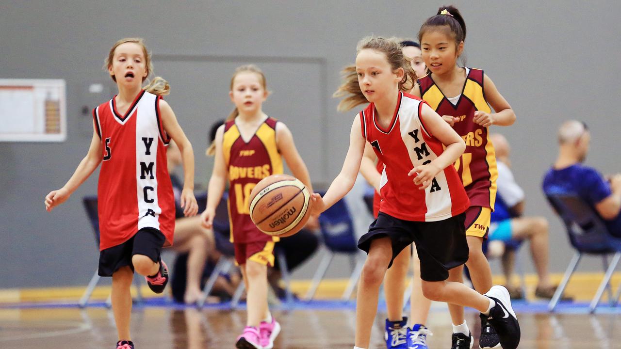 Rovers v YMCA. Under 10s junior basketball at Geelong Arena courts on Saturday morning. Picture: Alan Barber