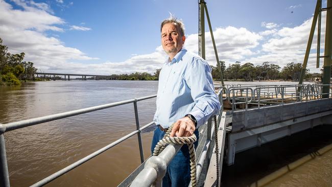 Garry Fyfe senior manager River Murray Operations at Lock 1 in Blanchetown. Picture: Tom Huntley