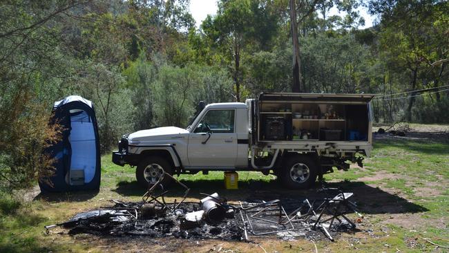 Greg Lynn told police he torched Russell Hill and Carol Clay's campsite then packed up his own camp and placed their bodies in the back of his trailer before fleeing.