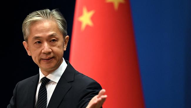 Chinese Foreign Ministry spokesman Wang Wenbin says the West is exaggerating China’s woes. Picture: AFP