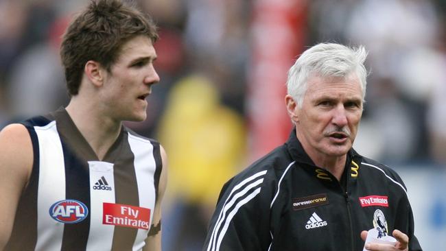 Mick Malthouse with Dane Swan.