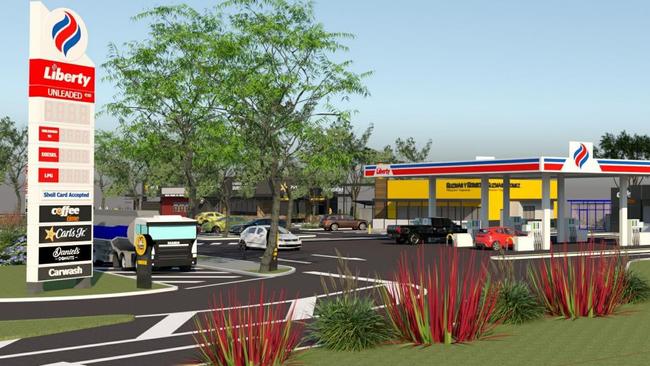 A revised push for $7m development featuring a service station and fast food outlets in Bayswater North has been lodged with Maroondah Council. Picture: Extract from planning documents.