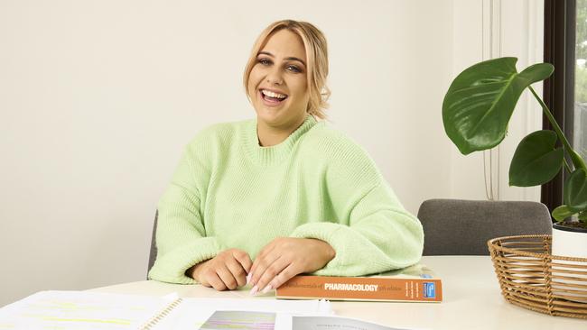 Student nurse Maddison Leuders has made lifestyle changes to cut costs. Picture: Matt Loxton