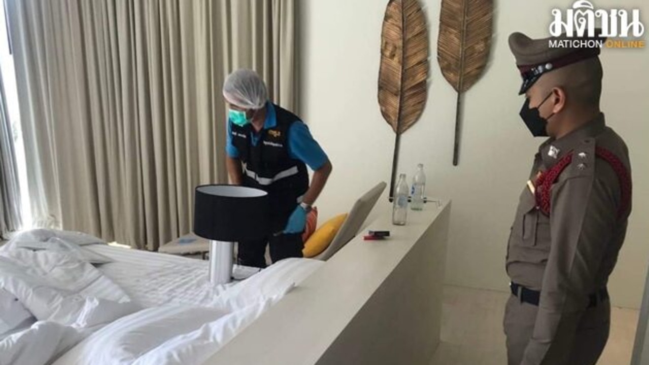 Police inside the villa on Koh Samui, Thailand where cricketer Shane Warne was found dead from an apparent heart attack. Source: Royal Thai Police via Matichon online