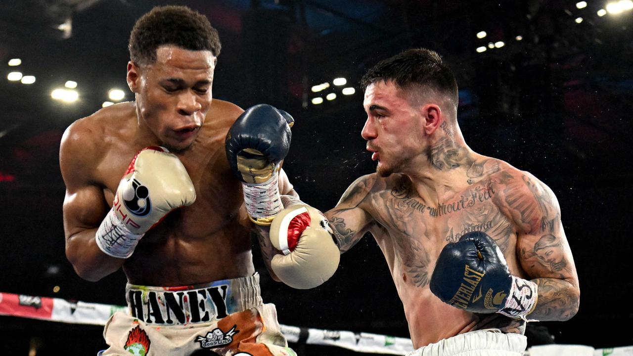 Devin Haney and George Kambosos will have a rematch in Melbourne on October 16. Picture: William West/AFP