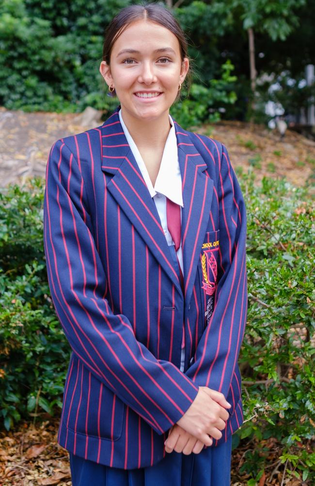 Jordana McLean, Brisbane State High School captain. Picture: Gavin Morgan James