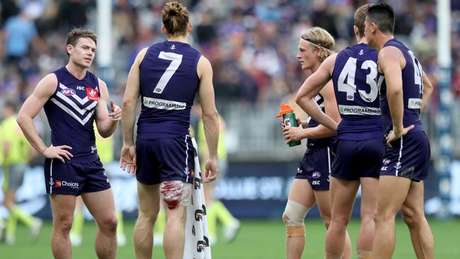 Nat Fyfe is the Dockers’ biggest injury worry. Picture: AAP