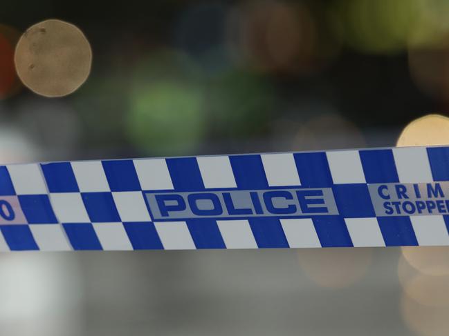 MELBOURNE, AUSTRALIA - NOVEMBER 09: A general view of Police tape on November 09, 2018 in Melbourne, Australia. A man has been shot by police after setting his car on fire and stabbing several people in Bourke St mall in Melbourne's CBD this afternoon. The man was arrested at the scene and has been taken to hospital under police guard in a critical condition. (Photo by Robert Cianflone/Getty Images)