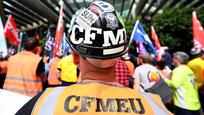 The CFMEU was fined $100,800 after Dean Rielly refused to follow lawful directions and prevented a concrete pour. Picture: NCA NewsWire