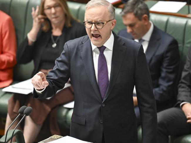 CANBERRA, Australia - NewsWire Photos - November 4, 2024:  Prime Minister Anthony Albanese during Question Time at Parliament House in Canberra. Picture: NewsWire / Martin Ollman