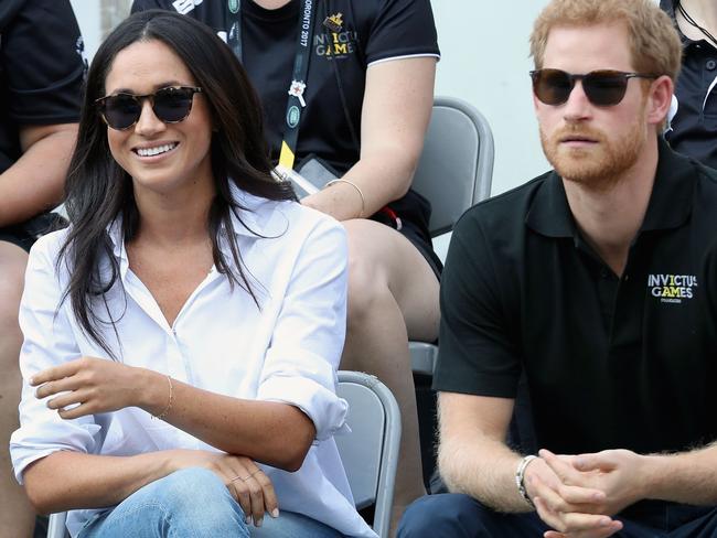 Prince Harry (R) and Meghan Markle (L) had their first public outing together at the Invictus Games 2017 in Toronto, Canada. Picture: AFP