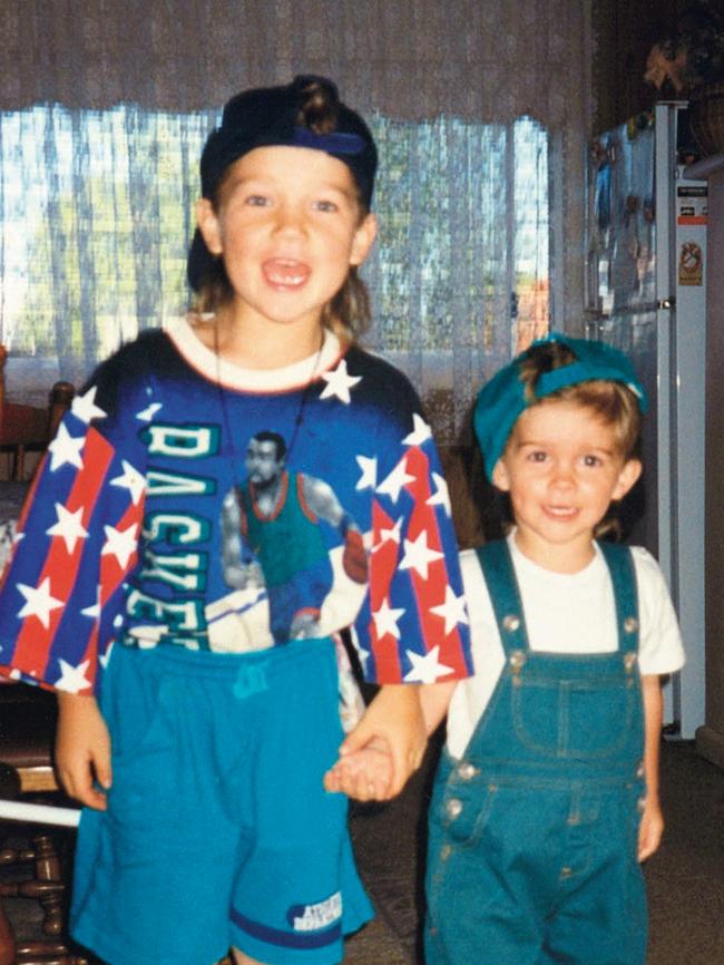 A young Dusty (left) with his brother Bronson.