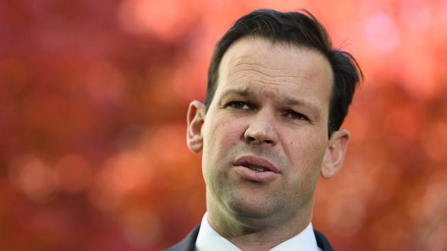 Australian Resources Minister Matt Canavan speaks to the media during a press conference at Parliament House in Canberra, Thursday, May 11, 2017.  (AAP Image/Lukas Coch) NO ARCHIVING