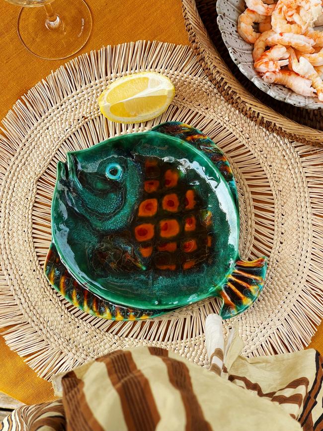 Kara Rosenlunch's vintage fish plates.