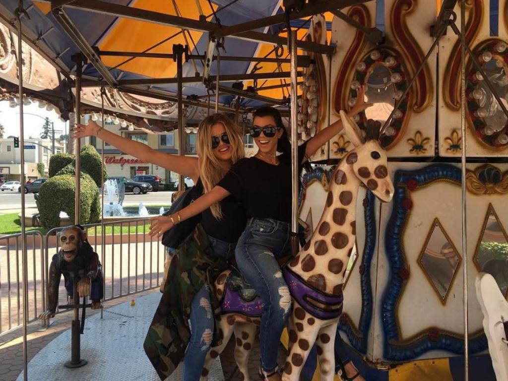 Khloe and Kourtney Kardashian, "Bae day is always play day." Picture: Instagram