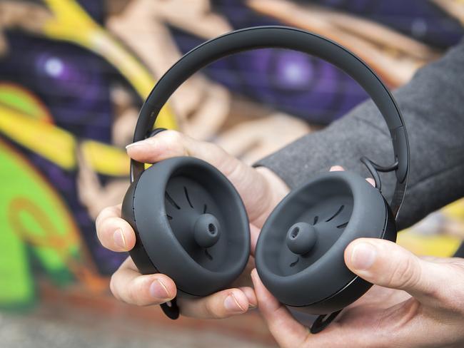 A pair of the Nuraphone headphones. Picture: Ellen Smith