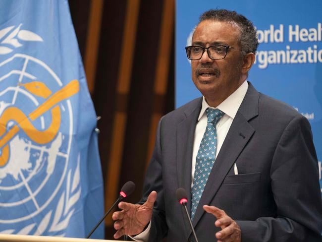 World Health Organisation Director-General Tedros Adhanom Ghebreyesus. Picture: Christopher Black/AFP