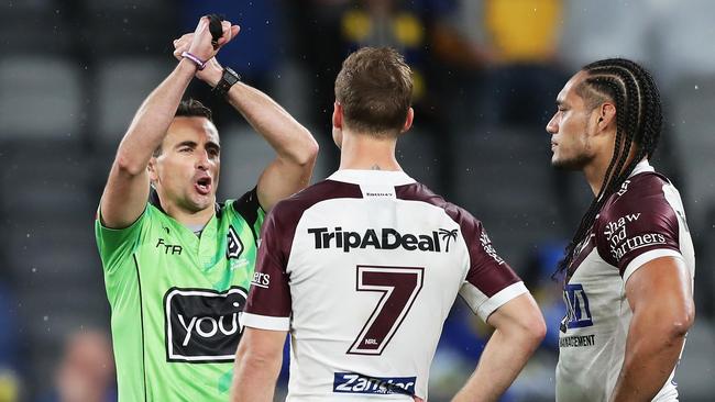 Manly copped a costly loss to Parramatta. Photo by Matt King/Getty Images.