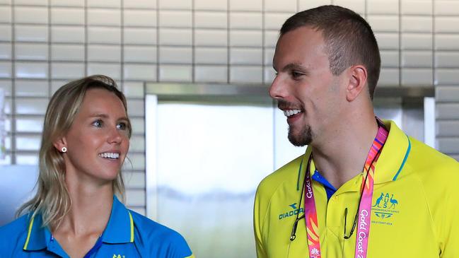 Australian swimmers Emma McKeon and Kyle Chalmers are said to be dating. Picture: Adam Head