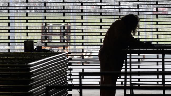 An inmate at work in the metalshop at the Maryborough Correctional Centre. Photo: Robyne Cuerel / Fraser Coast Chronicle