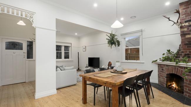 The open-plan living area.