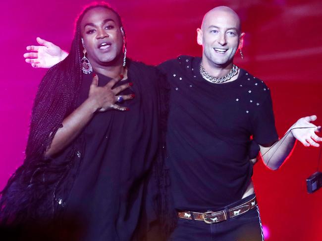 Australian singer Michael Ross and Zaachariaha Fielding of Electric Fields came second.  Picture:  AAP