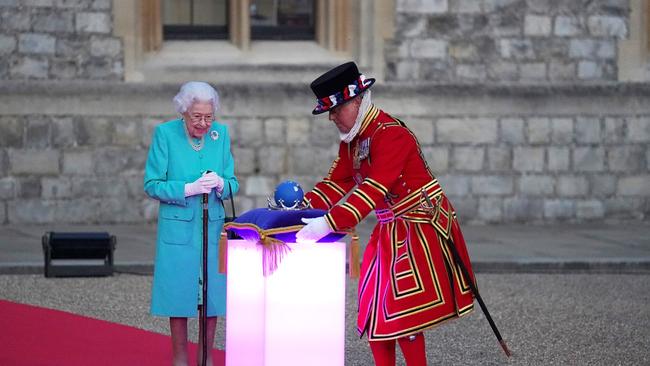 Although the Queen appeared in good spirits, a video has highlighted her struggles. Picture: Steve Parsons-Pool/Getty Images