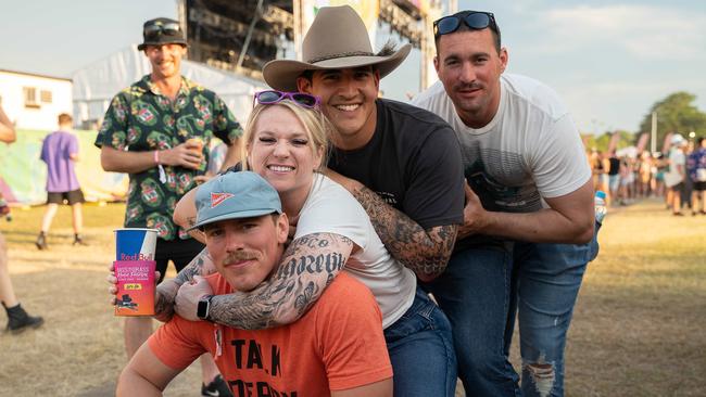 Leroy Gradillas, Brittany Gorelik, Luciano Muemue and Joey Webb at BASSINTHEGRASS 2023. Picture: Pema Tamang Pakhrin