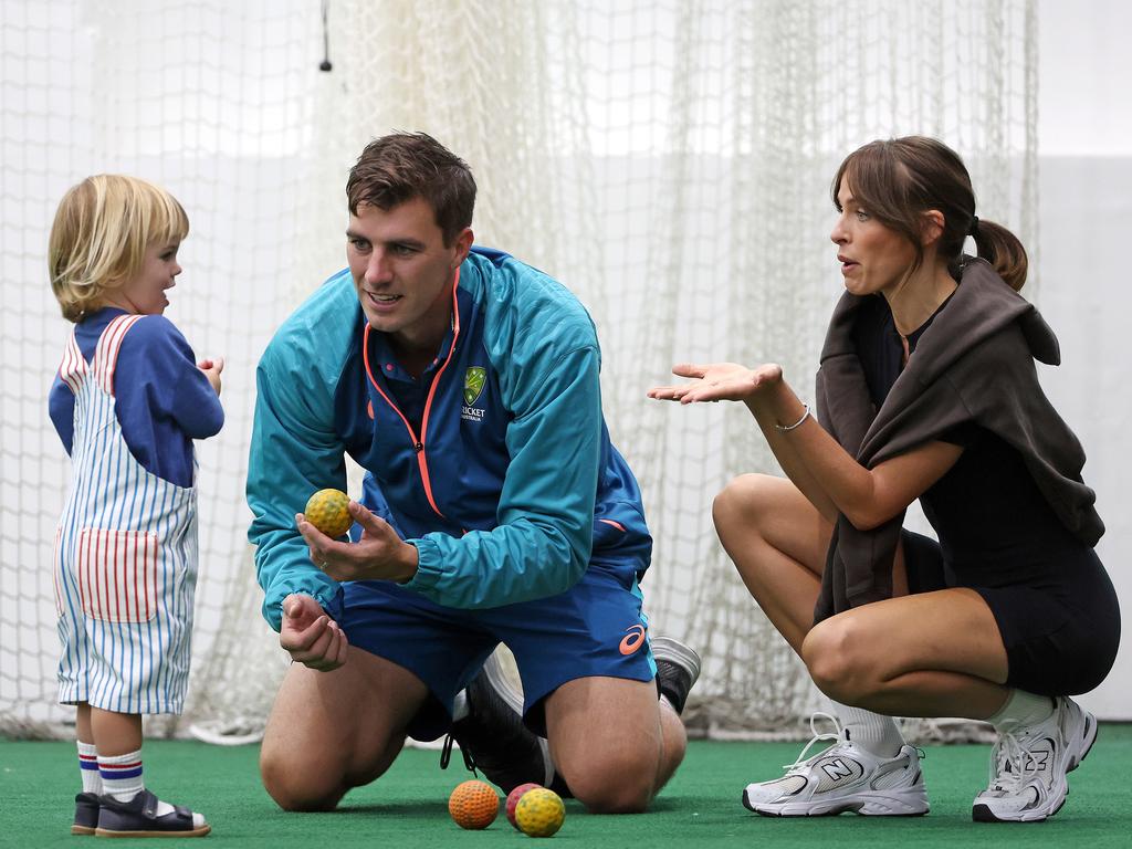 Australian Pat Cummins wife Becky and son Albie, pictured in 2023. Picture: Mark Stewart