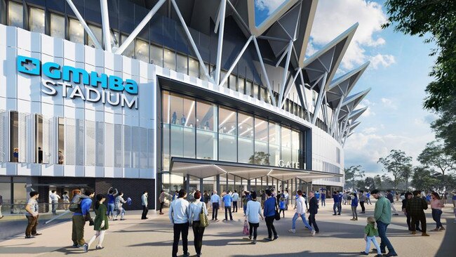 Concept images of the stage five Kardinia Park redevelopment.