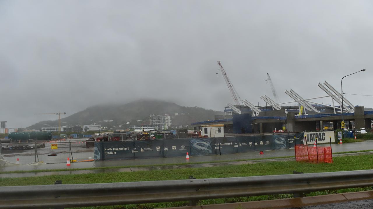 The North Queensland Stadium construction site. Picture: Shae Beplate