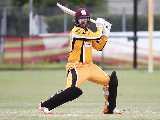 Chris Stanger bats in the Cricket Far North match between Norths and Rovers, held at Griffiths Park, Manunda. . Picture: Brendan Radke